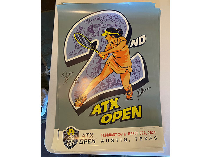 Autographed ATX Open poster.